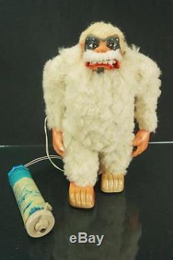 Rare 1960s Marx Yeti Abominable Snowman Robot Tin Toy Battery Operated Monster