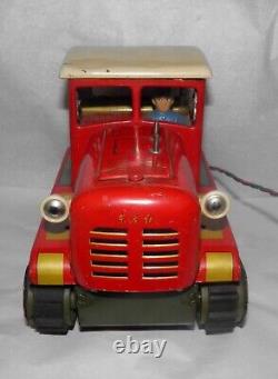 RARE 1960s China East is Red BATTERY OPERATED TIN LITHO TOY TRACTOR ME 701