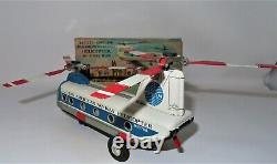 RARE 1960s Daiya Battery Operated Pan Am Skyway Helicopter Toy made in Japan