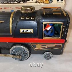 RARE BANDAI BATTERY OPERATED, TRAIN, TIN STEAM LOCO NO. 4130 WithBOX WORKS