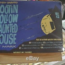 RARE VINTAGE 1960'S MARX HOOTIN' HOLLOW HAUNTED HOUSE BATTERY OP. TOY WithBOX