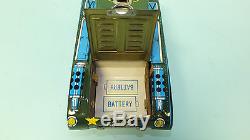 Rare Vintage Daiya Japan Jaguar X-77 Tank Tin Battery Operated Toy & Box