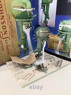 RARE Vintage 1953 1/2 K&O Johnson 25 Toy Battery Powered Outboard Motor N/M