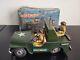Rare Vintage Tin Toy Usa Army Radar Jeep Cragstan Japan Battery Operated Toy