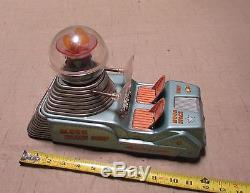 RARE WORKING 1950's LINEMAR MOON SPACE SHIP TIN LITHO BATTERY OPERATED