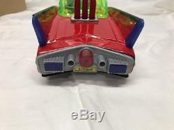 RARE batmobile Battery Operated Mystery Action Gem Toys Batmam Robin Tin Car Box