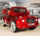 Red Mercedes G55 Amg 12v Kids Ride On Car Battery Power Wheels With Rc & Remote