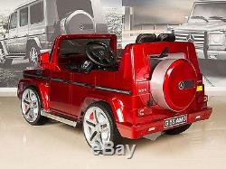 RED Mercedes G55 AMG 12V Kids Ride On Car Battery Power Wheels with RC & Remote