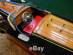 RUNS VINTAGE 50'S ITO JAPAN BATTERY POWERED TOY BOAT Dual Motor Lights Clean