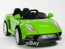 Racer X Green 12V Kids Ride On Car Electric Power Wheels MP3 Remote Control RC