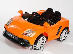 Racer X Orange 12V Kids Ride On Car Electric Power Wheels MP3 Remote Control RC