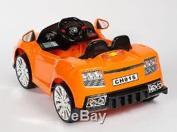 Racer X Orange 12V Kids Ride On Car Electric Power Wheels MP3 Remote Control RC