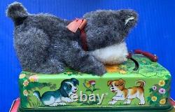 Rare 1950's Modern Toys Playful Puppy with Caterpillar Battery Operated Toy with Box