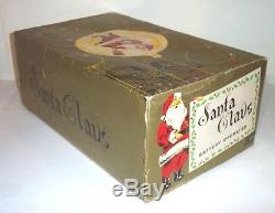 Rare 1955 Store Display Santa Claus Bellringer Battery Operated Tin Toy Mint Mib