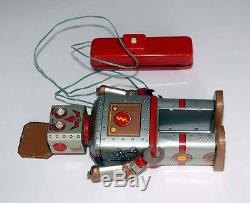 Rare 1958 Linemar Powder Robot Battery Operated Japan Tin Vintage Space Toy