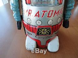 Rare 1960's All Original Japanese Battery Operated MR. ATOMIC Robot by YONEZAWA