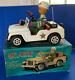 Rare 1960's Daiya Battery Op. Tin M. P. Jeep With Box Tested Works