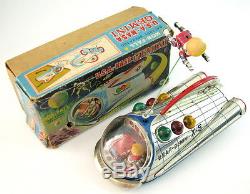 Rare 1960's Shuttle Tin Masudaya Modern Toys Battery Op Japan USA Nasa Gemini