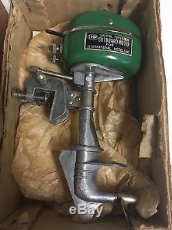Rare And Pristine 1940's Toy Boat Motor. Metal Crafted Motor, NIB With Papers