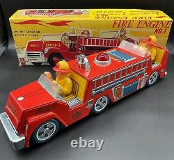 Rare Battery Operated Fire Engine #1 WithBox Amico Japan 16 Long