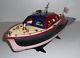 Rare Battery Operated Toy Boat Roundback Cabin Cruiser With Fantail Working Cond