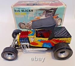 Rare Big Slicks Hot Rod Custom't' Ford Japan Battery Op Vintage Toy In Orig Box
