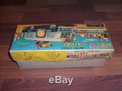 Rare RCA NBC Mobile Color TV Truck Tin Litho Cragstan Japan 1960s With Box WORKS