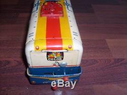 Rare RCA NBC Mobile Color TV Truck Tin Litho Cragstan Japan 1960s With Box WORKS
