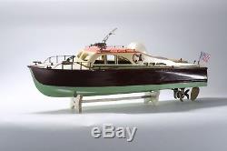 Rare Vintage 1950s ITO Japan wooden boat cabin cruiser 22 TOY BOAT rare colour