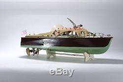 Rare Vintage 1950s ITO Japan wooden boat cabin cruiser 22 TOY BOAT rare colour