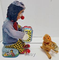 Rare Vintage Alps Japan Accordian Playing Hobo With Musical Chimp Works