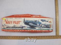 Rare Vintage Bandai Be A Navy Pilot Remote Control Airplane Battery Operated
