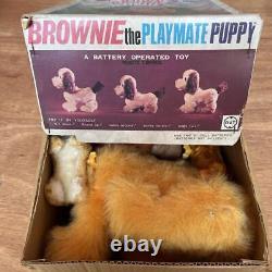 Rare Vintage Battery Operated Toys Brownie the Playmate Puppy from Japan