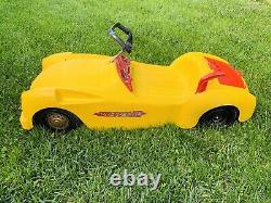 Rare Vintage Go Go Car By Marx Kids Push Riding Ride On Plastic Model Toy