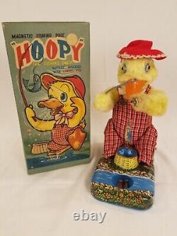 Rare Vintage Hoopy the Fishing Duck Battery Operated 1950's Japan Toys