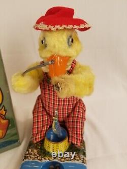 Rare Vintage Hoopy the Fishing Duck Battery Operated 1950's Japan Toys