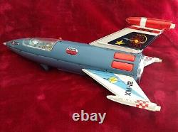 Rare Yonezawa XM-12 Moon Rocket Space Toy Mid Century Battery Operated (WORKING)