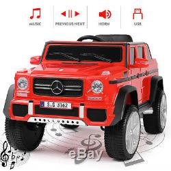 Red 12V Electric Mercedes Benz Kids Ride On Car Toys USB MP3 LED Remote Control