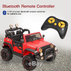 Red 12V Kids Ride on Toy Jeep Car Electric Battery Remote Control 4 Speed MP3