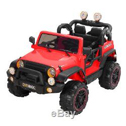 Red 12V Kids Ride on Toy Jeep Car Electric Battery Remote Control 4 Speed MP3