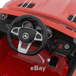 Red 12V Power Kids Ride On Toy Car Wheel Remote Control Mercedes Benz Gift