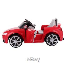 Red Audi TT 12V Kids Ride On Car Electric R/C Powered Wheels Toy Lights
