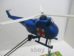 Rescue Helicopter H-19 Chickasaw Battery Operated Works Made N Germany-scarce