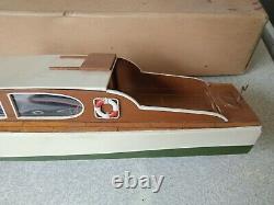 Retro Boxed 1960s Pond Boat / Sailing Cruiser- Wooden / Plastic Battery Opera