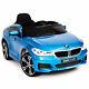 Ride On Car 12v Battery Bmw Remote Control Mp3 Music Open Door Leather Seat Blue