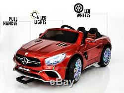 Ride On Car 12V Battery Licensed Mercedes Benz SL65 RC MP4 Screen LED Wheels Red