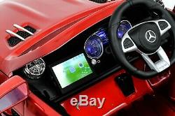 Ride On Car 12V Battery Licensed Mercedes Benz SL65 RC MP4 Screen LED Wheels Red