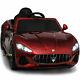 Ride On Car 12v Battery Powered Maserati Remote Control Mp3 Music Open Doors Red