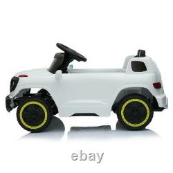 Ride On Car Electric Power Kids Toy 3 Speed Light Music White + Remote Control