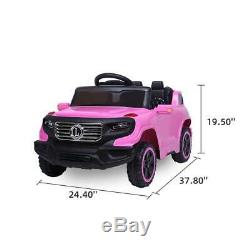Ride On Car Electric Power Kids Toy 3 Speed Music Player Pink + Remote Control